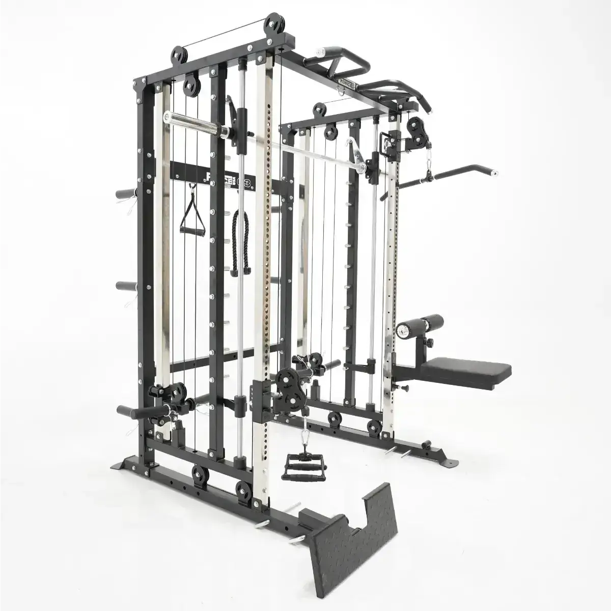 Force USA G3 Upgrade Kit components, including the lat pulldown seat and low row footplate.