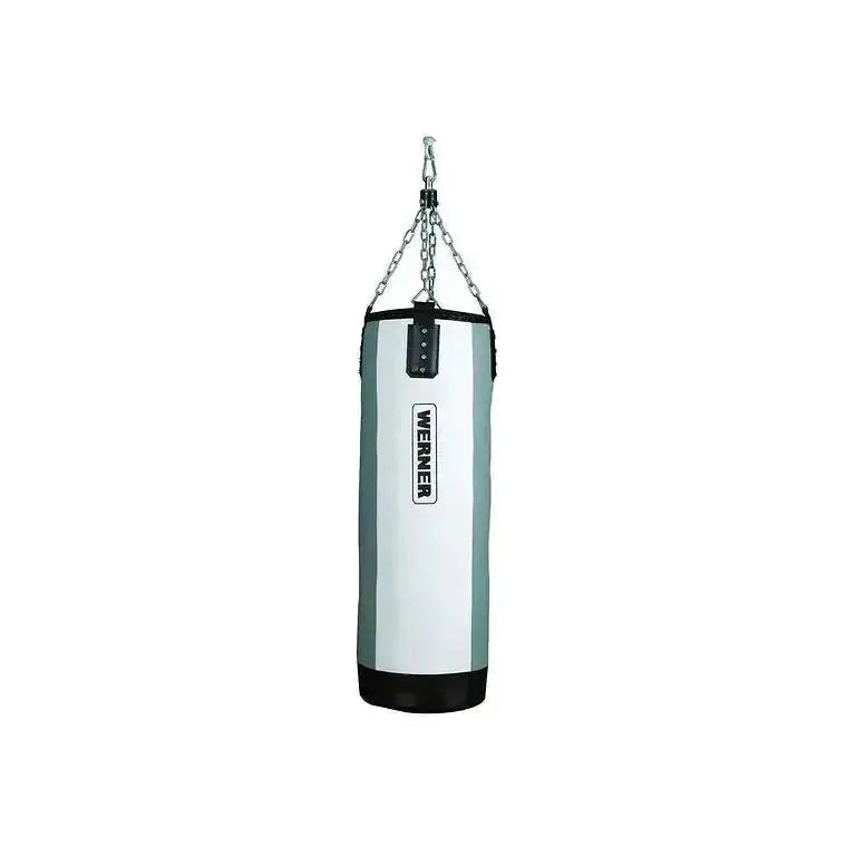Werner 120 cm Punching Bag with a sturdy steel chain and high-quality synthetic leather, ideal for intense boxing training and martial arts