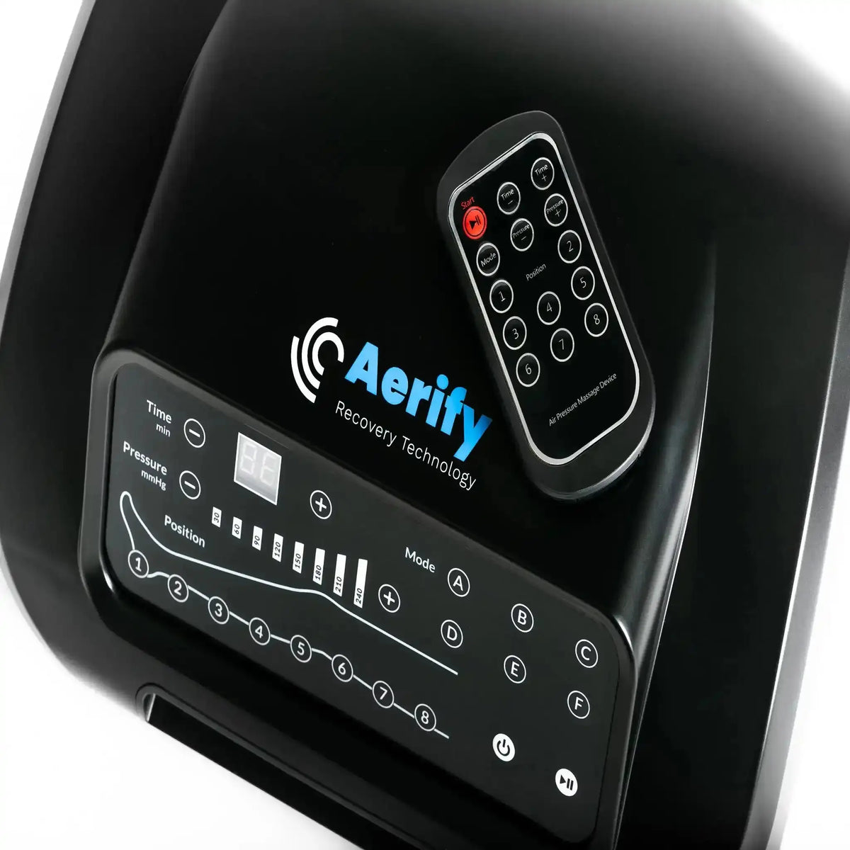 Aerify Standard Recovery Boots, Steuergerät Frontalansicht mit Tasten