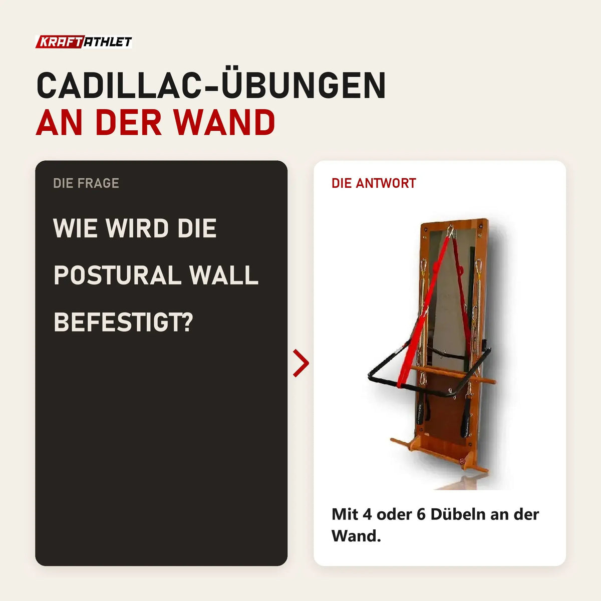 Frage und Antwort zu Body & Exercise Postural Wall Classic aus Birkenholz: Wie wird die Postural Wall befestigt?