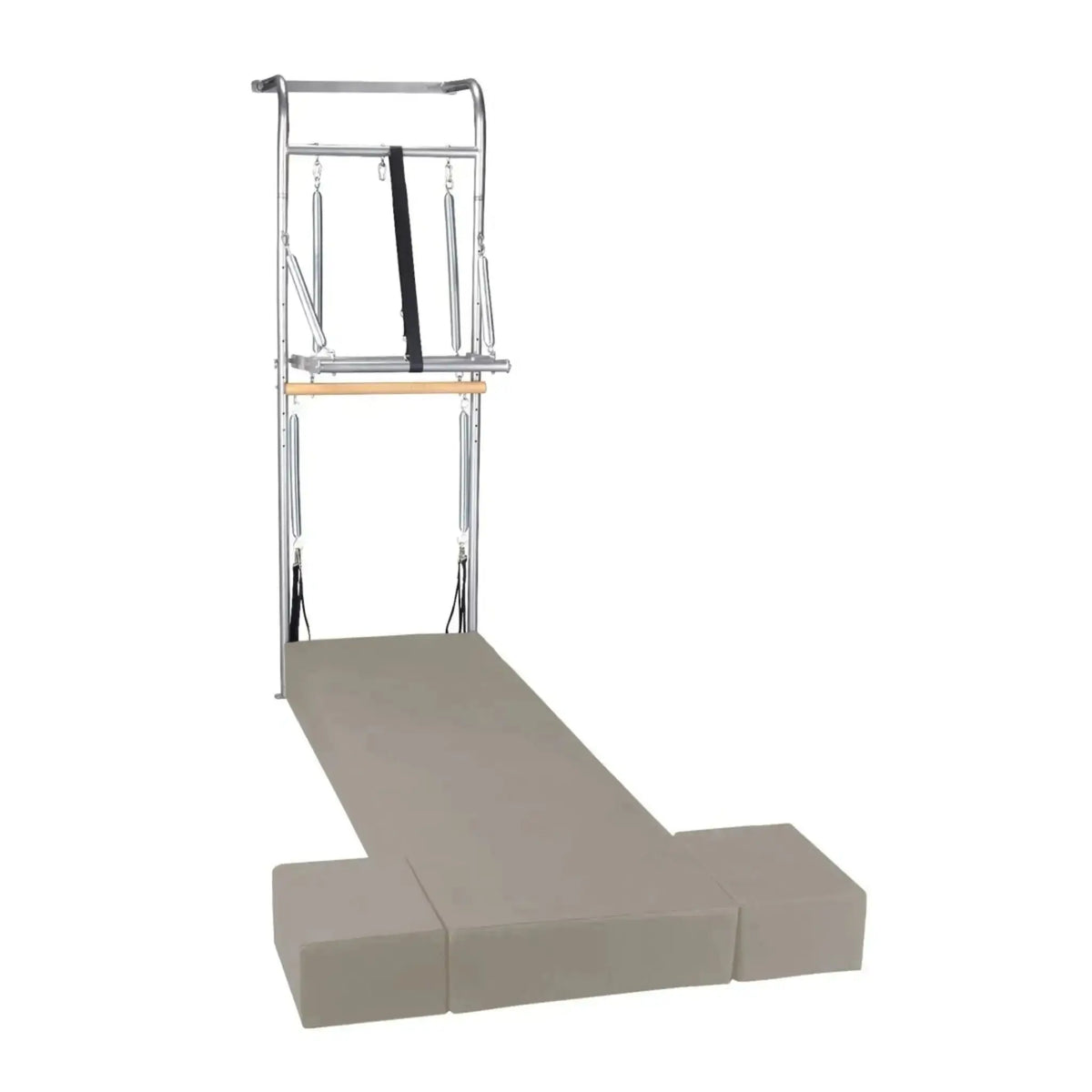 Elina Pilates Wall Unit – Polster in Mokka mit Turm aus Metall