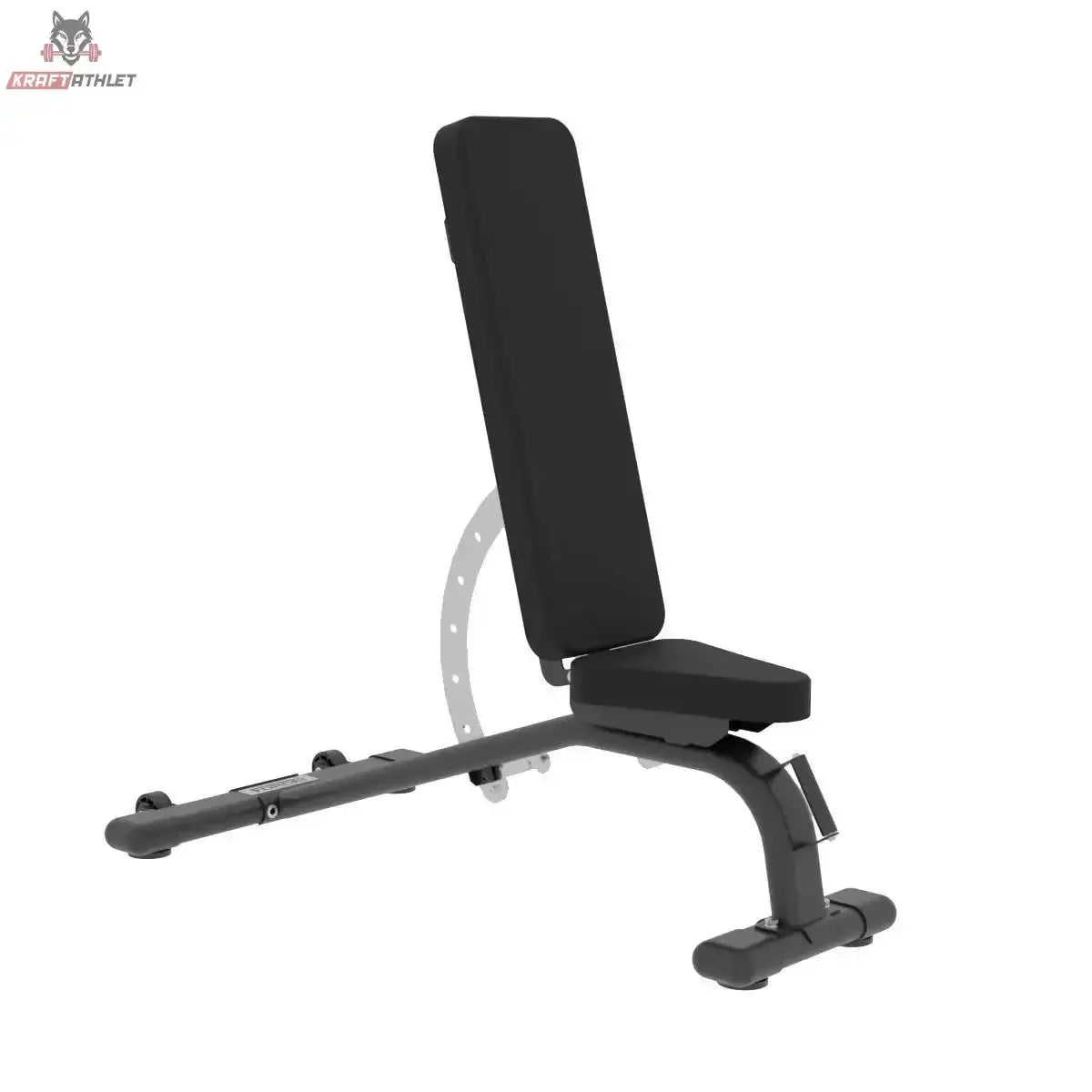 Force USA Studio FID Bank verstellbar in Schwarz, Rückenlehne aufrecht, Schrägansicht von links