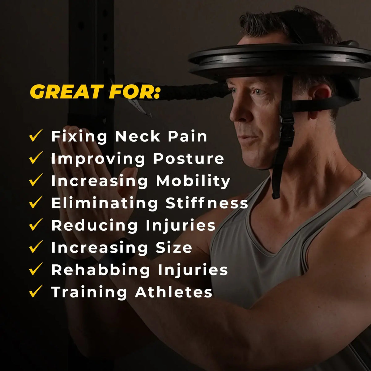 Iron Neck Strength Bundle Nackentrainer-Set, Nahaufnahme Geschirr-Komponenten