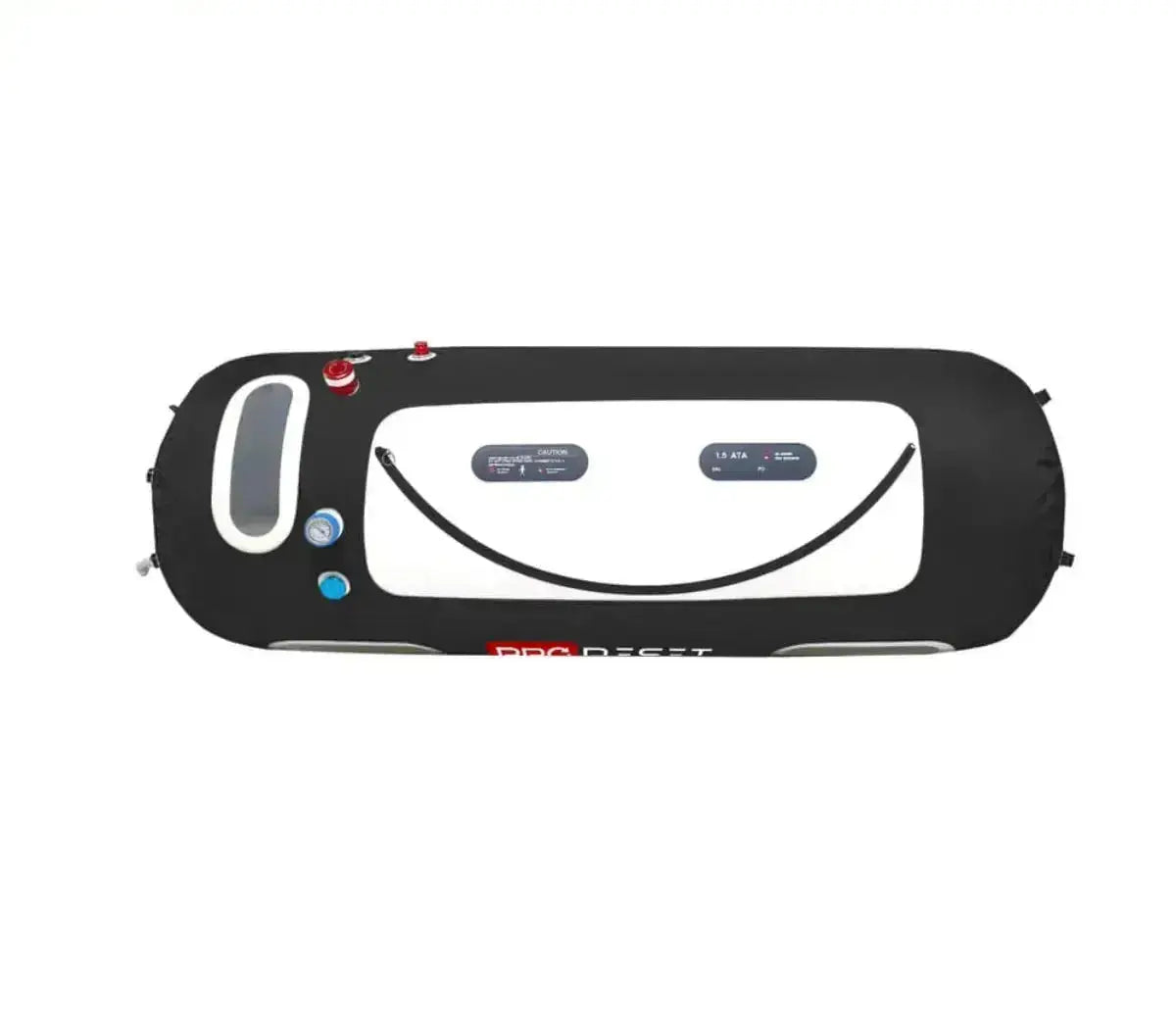 ProReset Flow 90 Softshell-Hyperbarkammer, Draufsicht mit Fenstern und Bedienelementen oben