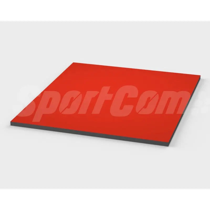 SportCom Flexi-Roll Home Mat 175 x 175 cm in Rot, Schrägansicht der quadratischen Matte