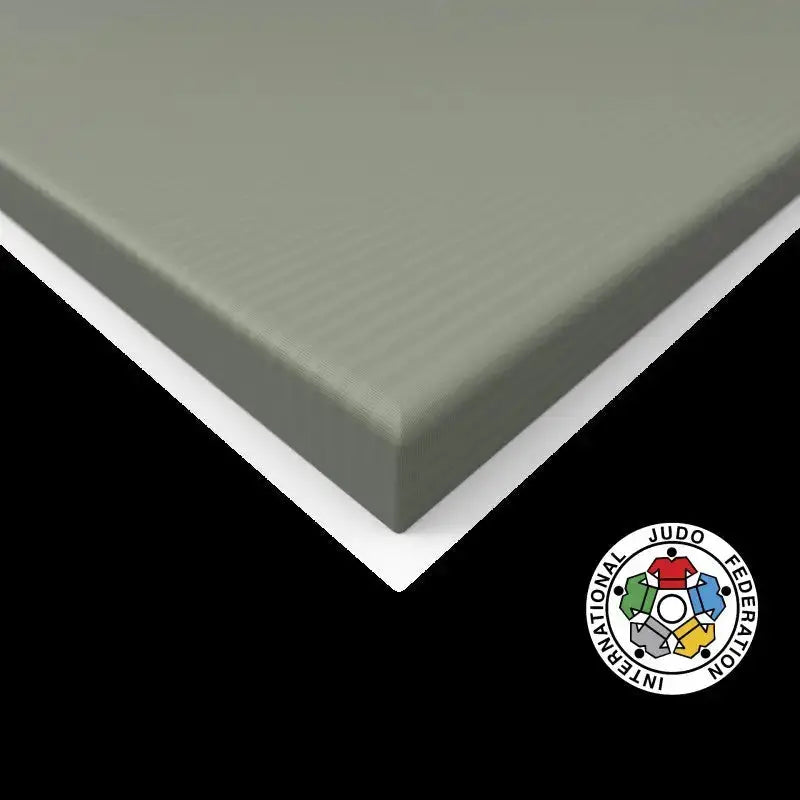 SportCom Judo-Tatami Reisstroh 2 × 1 m, 5 cm, glatte Unterseite, Farbmuster Grau, Variante 2 × 1 m