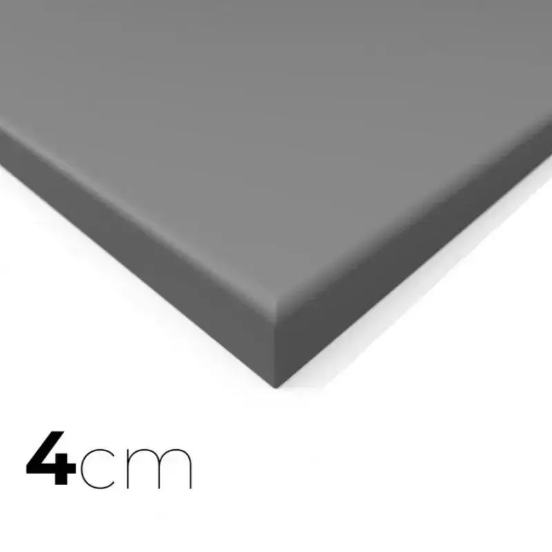 SportCom MMA-Tatami Glattfinish 1 × 1 m, 4 cm, rutschfeste Unterseite, Eckansicht der grauen Matte, 2 × 1 m