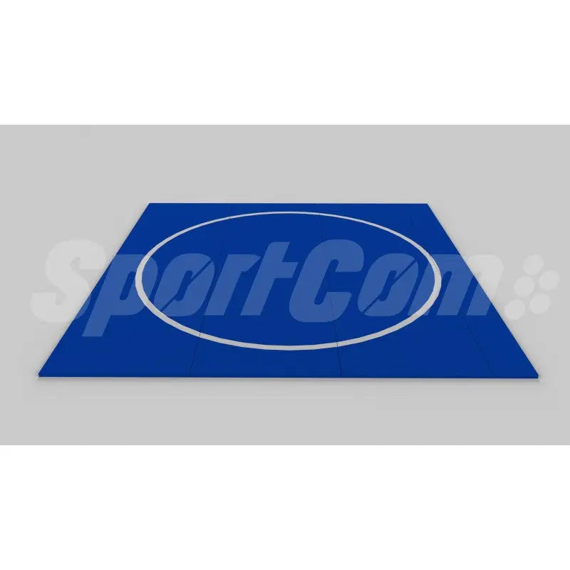 SportCom Ringerkreis-Aufdruck für Dollamur Flexi-Roll-Matten, Kreisfarbe Royalblau, kleinste Kreisgröße: Render der Matte