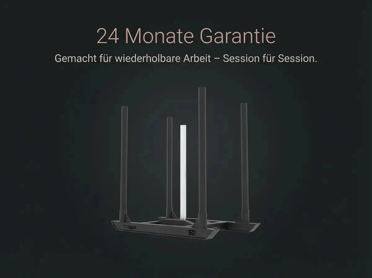 tiguar 4RACE Training Sled als dunkle Grafik mit freigestelltem Schlitten von vorn