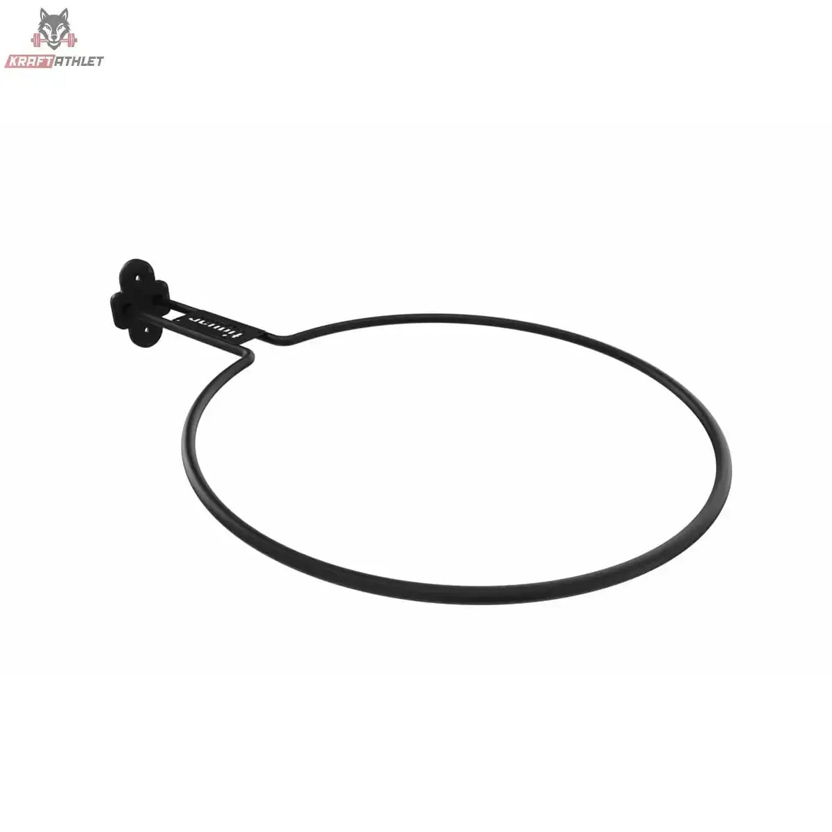 tiguar Bodyball-Halter in Schwarz, Schrägansicht von der anderen Seite mit Befestigungsplatte links