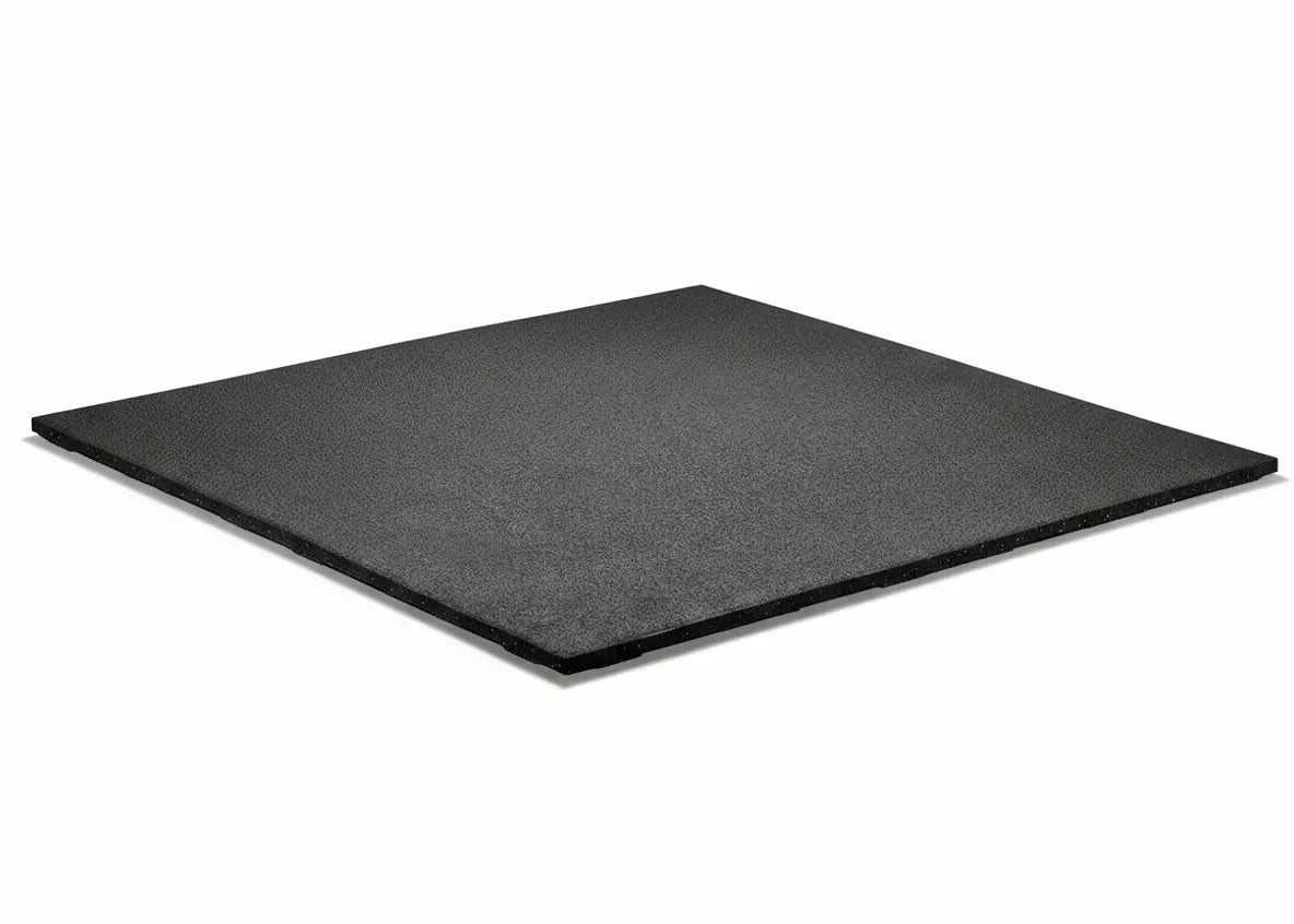 Younix Performance Interlocking Tiles Bodenfliese in Schwarz, Draufsicht schräg von oben auf weißem Hintergrund