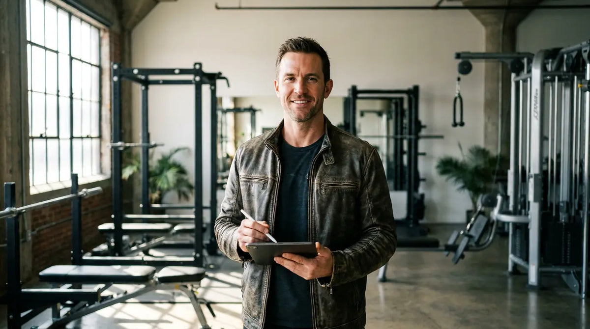 Il gestore della palestra prevede di allestire le attrezzature nella nuova palestra – allestimento della palestra
