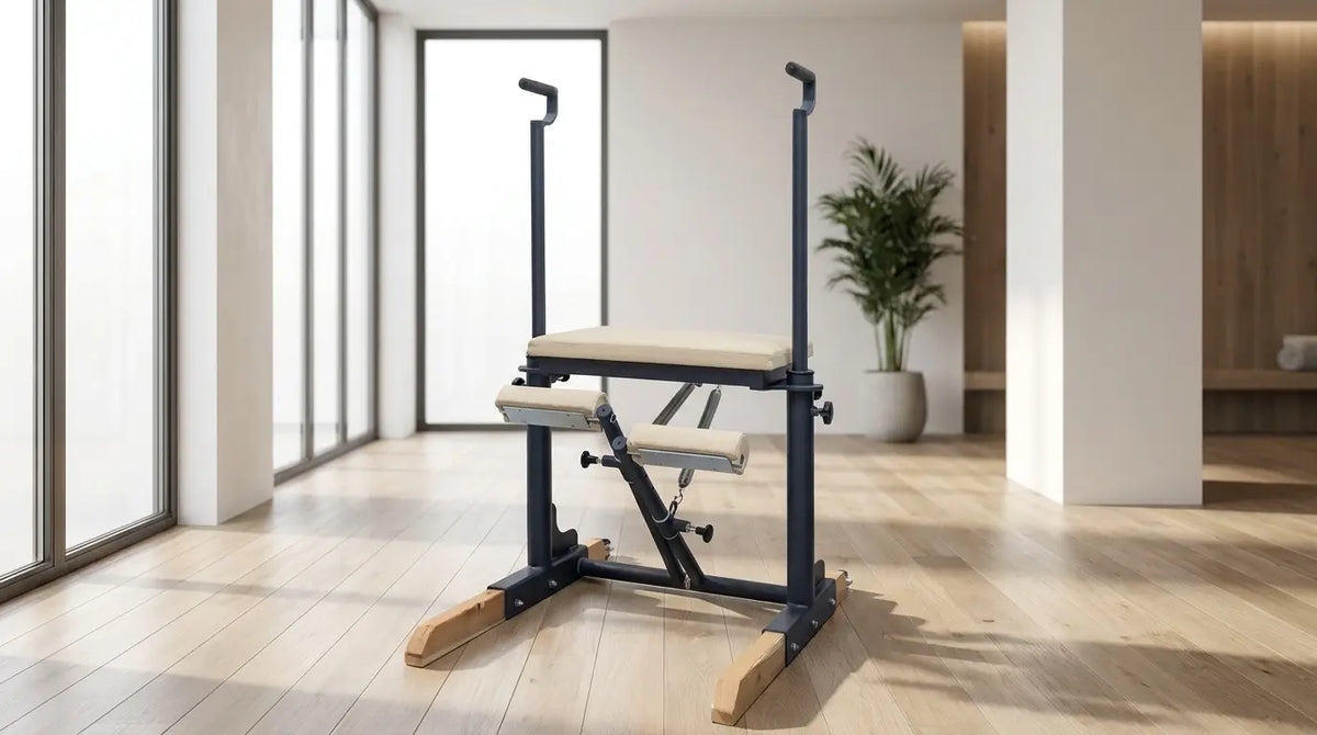 Hegren TALMA 62CH Pilates Chair in a modern Pilates studio