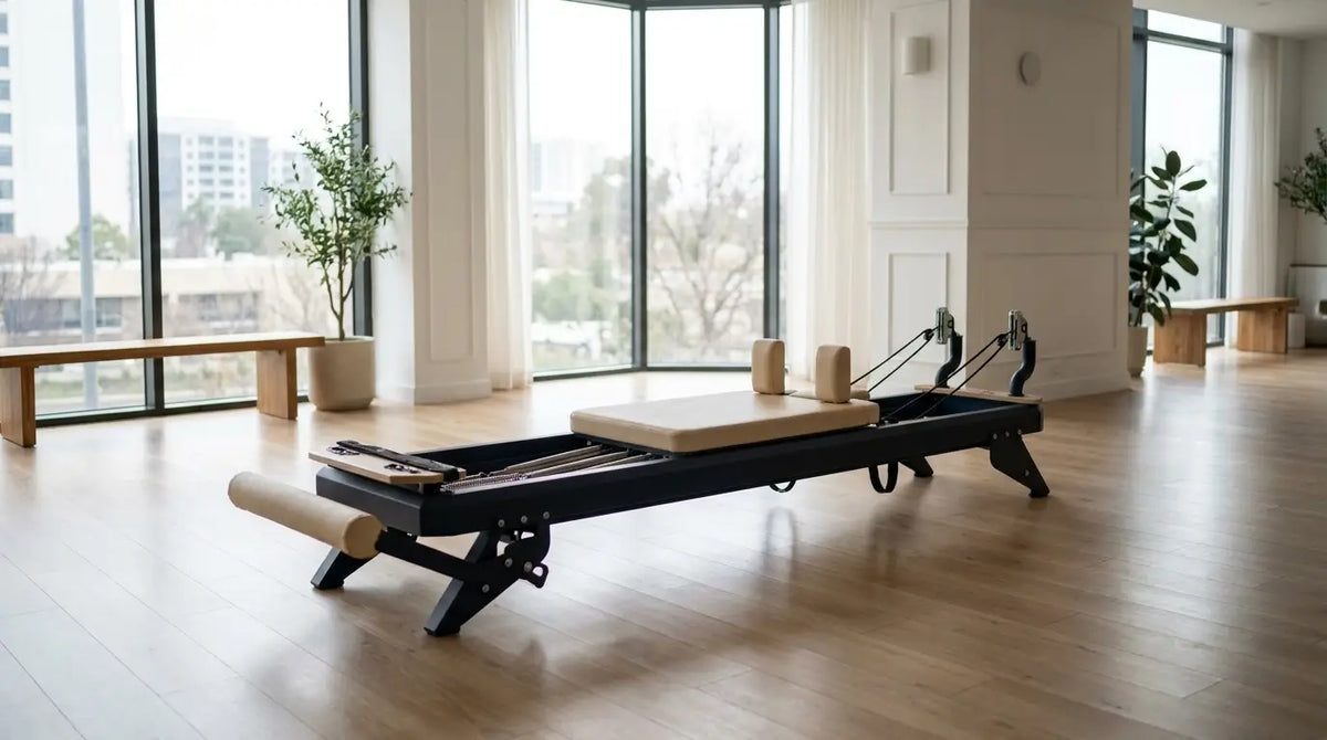 Hegren TALMA 62 Studio-Reformer installato in una luminosa sala di Pilates