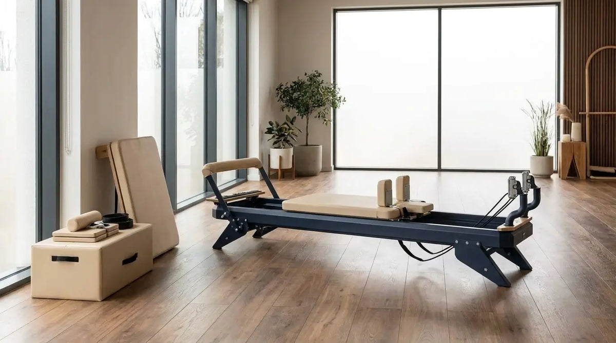 Hegren TALMA 62 Reformer with accessories in a bright Pilates studio