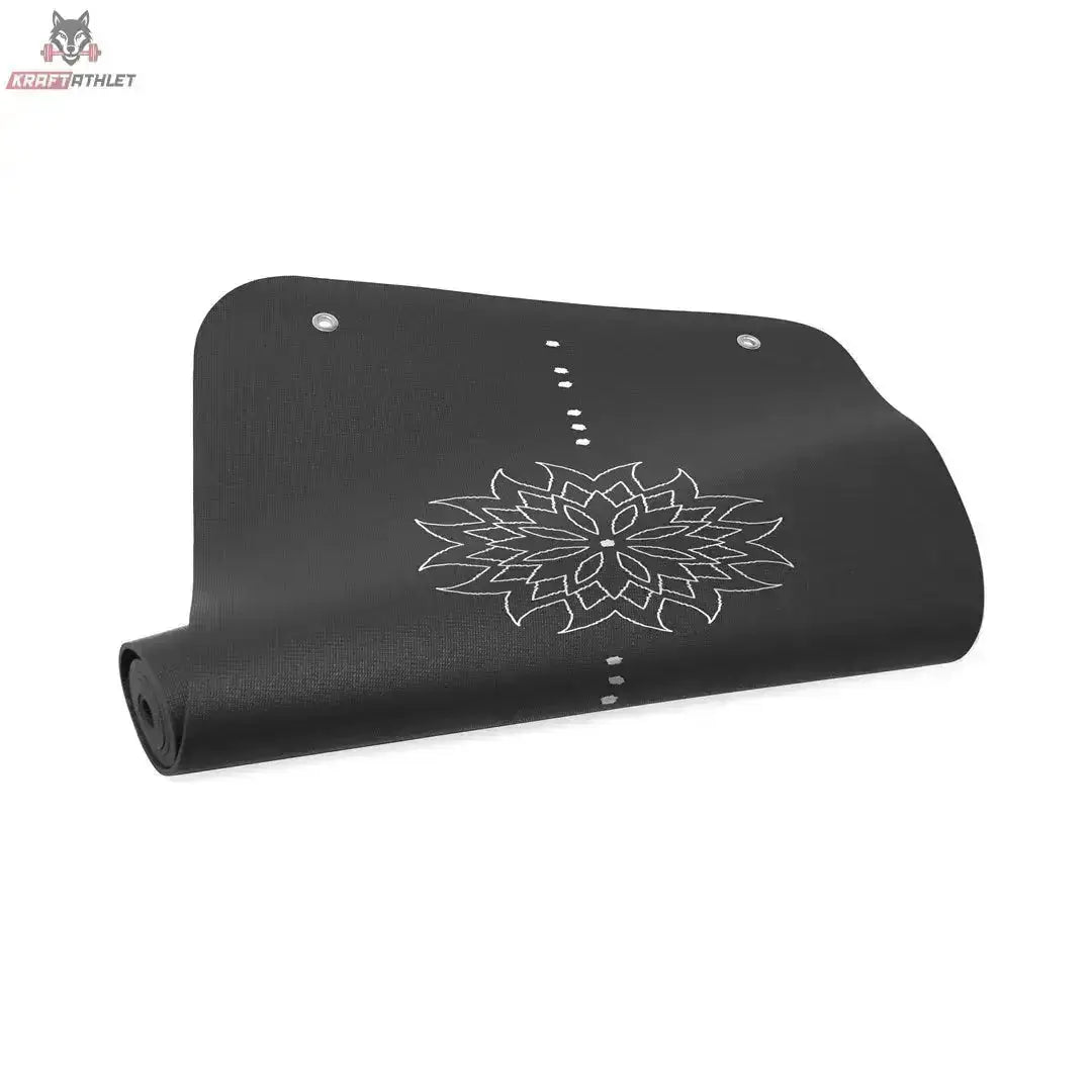 Esterilla de yoga antideslizante como base para ejercicios suaves para el cuello