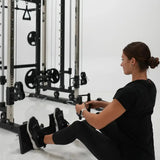 Force USA G3 Upgrade Kit components, including the lat pulldown seat and low row footplate.