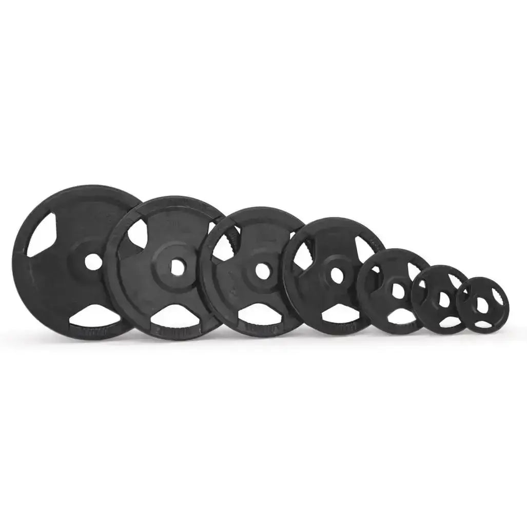 Olympic weight plates
Rubber-coated weight plates
Strength training set
Durable weight plates
Ergonomic weight plates with handles
Training equipment for professionals
Fitness accessories
