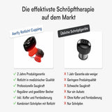 Aerify Dynamic Cupping, Vergleichsgrafik mit Häkchen und Kreuzen neben einem anderen Schröpfgerät