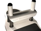 Body & Exercise Foot Corrector aus Holz im Detail: Bügel mit Schriftzug und Druckfedern