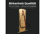 Body & Exercise Postural Wall Classic aus Birkenholz: Grafik zur Holzqualität mit der Wand in der Frontansicht