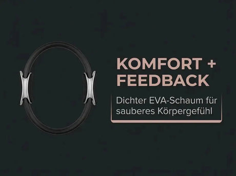 Body & Exercise Reformer Salvaspazio aus Aluminium, Detail der Fußschlaufe aus dichtem EVA-Schaum