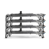Elina Pilates HL3 Reformer mit Tower aus Aluminium, vier Reformer platzsparend übereinander gestapelt