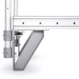 Elina Pilates Mentor Reformer aus Aluminium, Detail des Aluminiumfußes am Rahmen