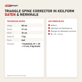 Technische Daten und Merkmale von Elina Pilates Triangle Spine Corrector in Keilform als Tabelle