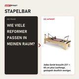 Frage und Antwort zu Elina Pilates Wooden Reformer aus Rock-Ahorn: Wie viele Reformer passen in meinen Raum?