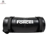 Force USA Endurance Core Bag 10 kg Sandbag in Schwarz mit weißem Logo und Griffen, liegende Seitenansicht