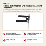 Force USA G-Series Beinstrecker- und Beinbeuger-Aufsatz mit 4 Merkmalen: Beinstrecken und Beincurls an einem Aufsatz, Für All-In-One Trainer mit 2 × 2 Zoll Pfosten, Wird am Trainer angeschraubt, Spart eine eigene Beinmaschine
