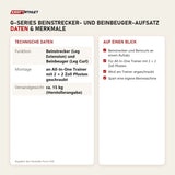 Technische Daten und Merkmale von Force USA G-Series Beinstrecker- und Beinbeuger-Aufsatz als Tabelle
