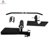 Force USA G1 V2 Upgrade Kit, alle Einzelteile mit Stange, Polstern und Fußplatte vor schwarzem Hintergrund