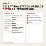 Technische Daten und Lieferumfang von Force USA G20 Lat Row Station Upgrade als Tabelle