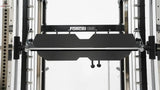 Force USA G3 V2 Beinpresse-Platte im Gestell montiert, Frontansicht mit Logo