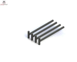 Force USA MyRack Band Pegs, vier schwarze Stahlstifte nebeneinander, Schrägansicht