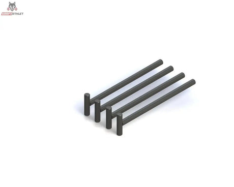 Force USA MyRack Band Pegs, vier schwarze Stahlstifte nebeneinander, Schrägansicht