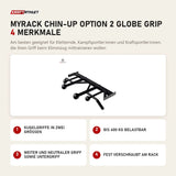 Force USA MyRack Chin-Up Option 2 Globe Grip mit 4 Merkmalen: Kugelgriffe in zwei Größen, Bis 400 kg belastbar, Weiter und neutraler Griff sowie Untergriff, Fest verschraubt am Rack