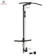 Force USA MyRack Lat Pulldown & Low Row als Seitenansicht mit Latzugstange, Seilzug und Fußstütze