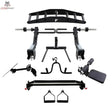 Force USA X15 & X20 Pro Upgrade Kit: alle Einzelteile des Kits ausgelegt, mit Griffen, Stangen und Polsteraufsatz