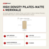 Hegren High Density Pilates-Matte mit 4 Merkmalen: Zwei Größen, 6 cm dick, Kunstlederbezug, 9 Farben