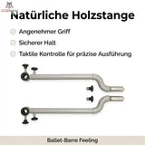 Hegren Stability Bar für den TALMA 62 als Grafik zur Holzstange mit zwei Stangenteilen