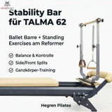 Hegren Stability Bar für den TALMA 62 als Grafik mit Übungsbereichen am Reformer