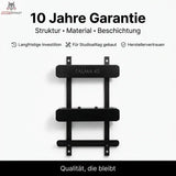 Hegren TALMA 62 Zubehör-Wandhalter aus Stahl in Schwarz als Grafik mit Frontansicht vor hellem Hintergrund
