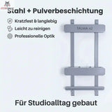 Hegren TALMA 62 Zubehör-Wandhalter aus Stahl in Grau als Grafik zur Pulverbeschichtung