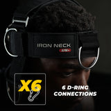 Iron Neck Strength Bundle Nackentrainer-Set, Nahaufnahme D-Ring-Verbindungen