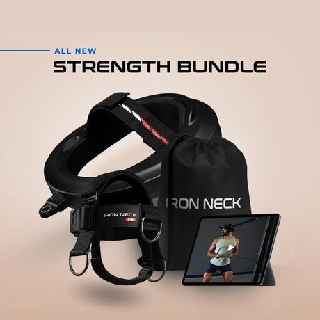 Iron Neck Strength Bundle Nackentrainer-Set, Produktpaketbox mit Branding