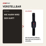 Frage und Antwort zu ProReset Infrarot-PEMF-Gurt: Wie warm wird der Gurt?