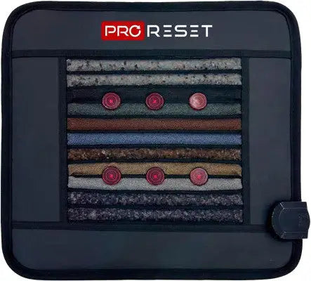 ProReset Infrarot-PEMF-Matte quadratisch, Draufsicht auf die Steinfüllung und Kammern